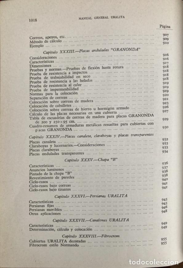 Libros de segunda mano: Uralita. Manual General - Foto 16