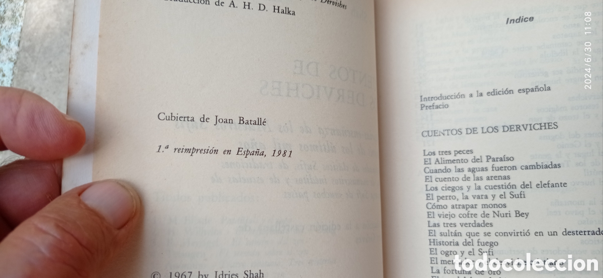Libros de segunda mano: Cuentos de los derviches, Idries Shah, 1981 - Foto 2