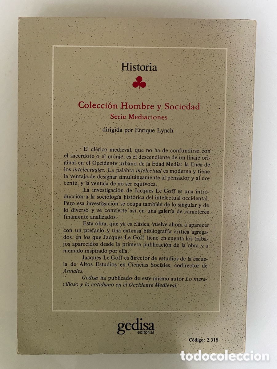 Libros de segunda mano: Los intelectuales en la Edad media - LE GOFF, Jacques - Foto 2