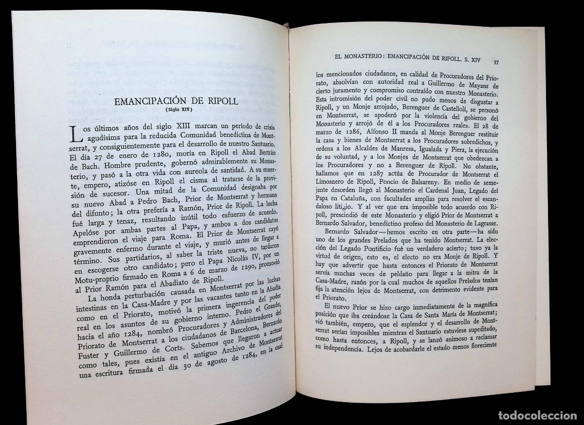 Libros de segunda mano: HISTORIA DE MONTSERRAT. - ALBAREDA, Anselmo M. - Foto 3