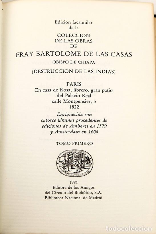 Libros de segunda mano: OBRAS DE FRAY BARTOLOME DE LAS CASAS - 1981 - 2 TOMOS - Foto 4