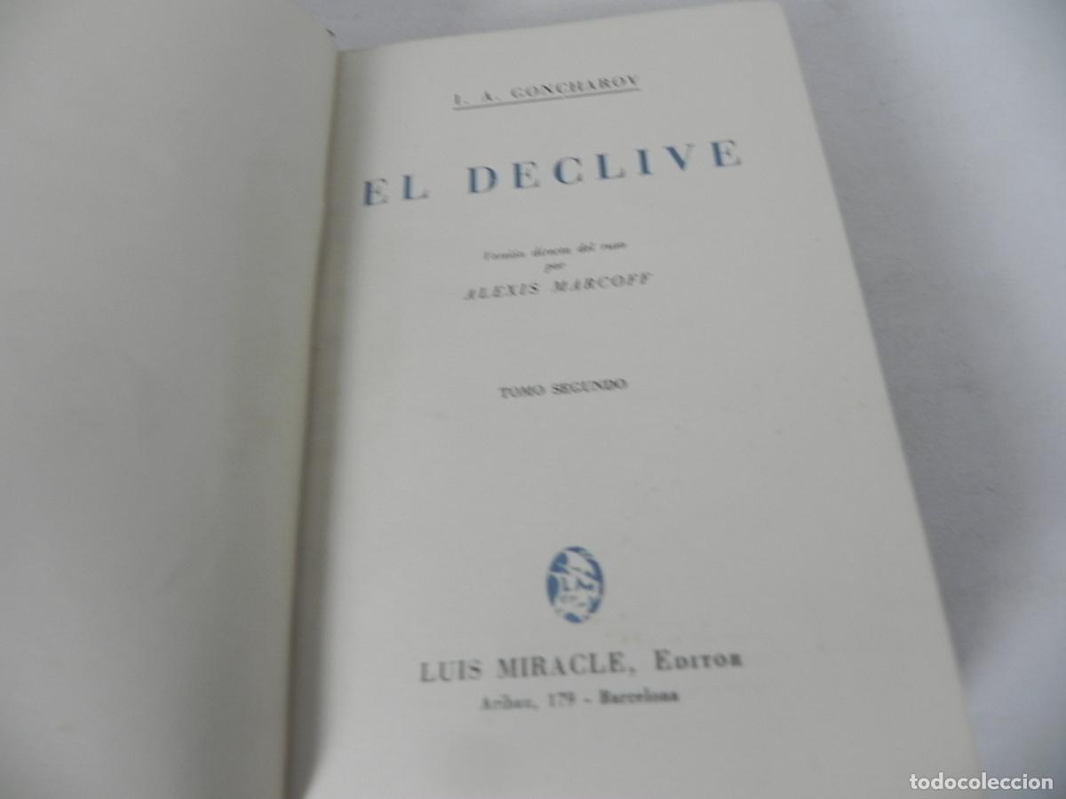 Libros de segunda mano: EL DECLIVE (TOMO 2) (I.A. GONCHAROV) LUIS MIRACLE-1942 - Foto 3
