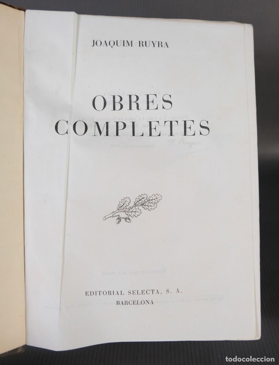 Libros de segunda mano: Obres completes - Joaquim Ruyra - Ed. Selecta, 1949 - Foto 1