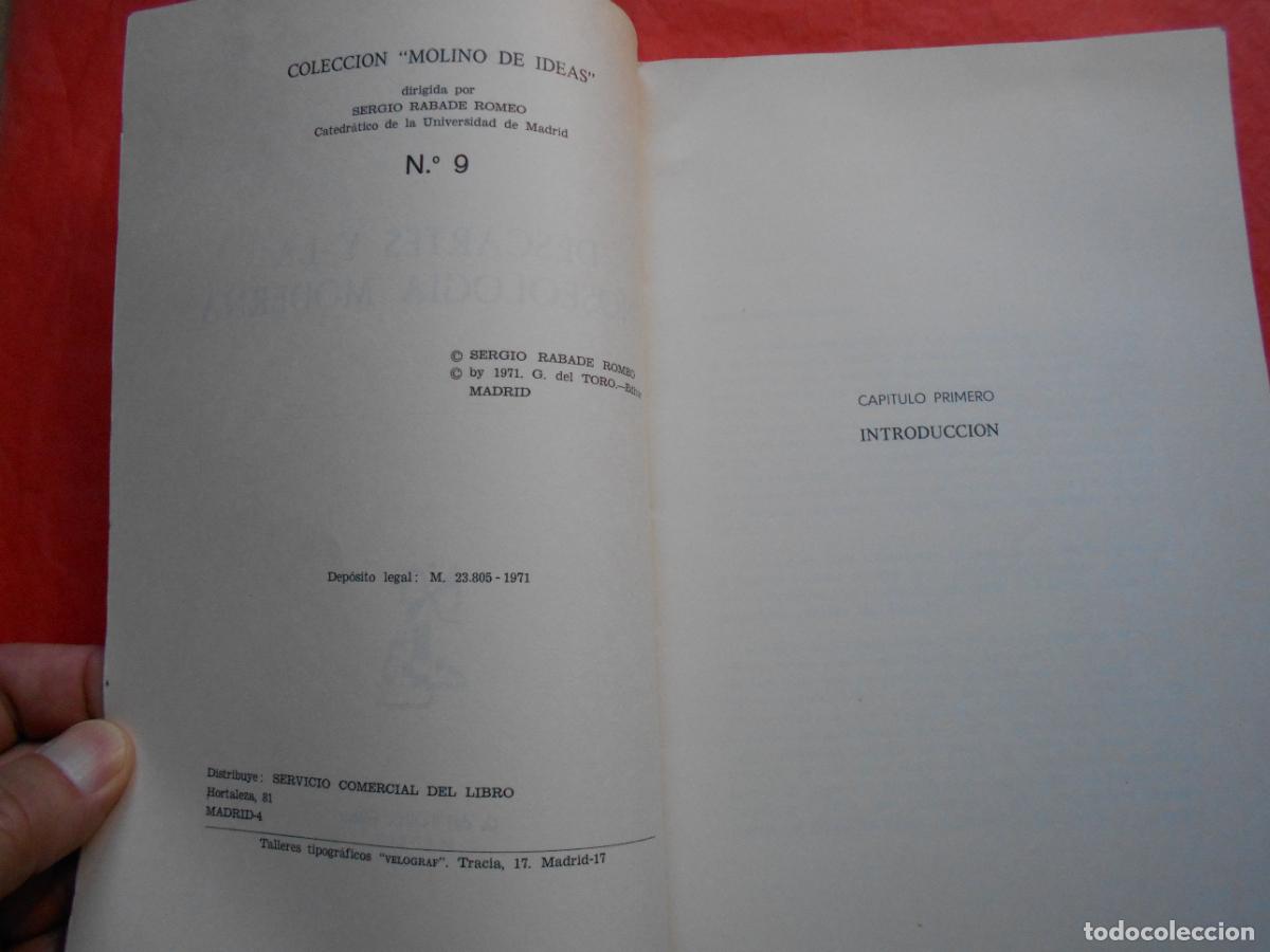 Libros de segunda mano: DESCARTES Y LA GNOSEOLOGIA MODERNA - Foto 2