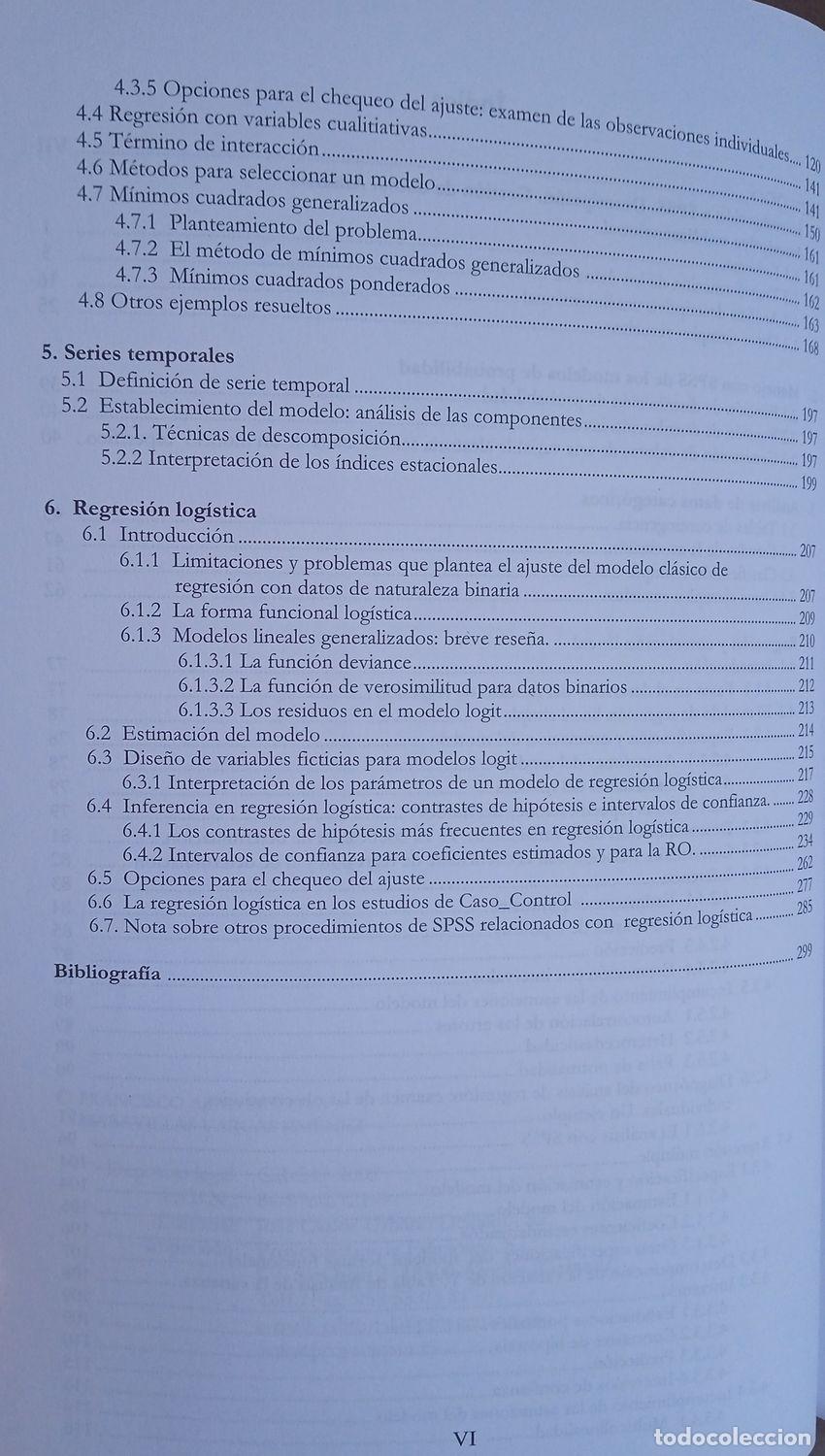 Libros de segunda mano: AN&Aacute;LISIS DE DATOS PARA LAS CIENCIAS SOCIALES CON SPSS - Foto 4