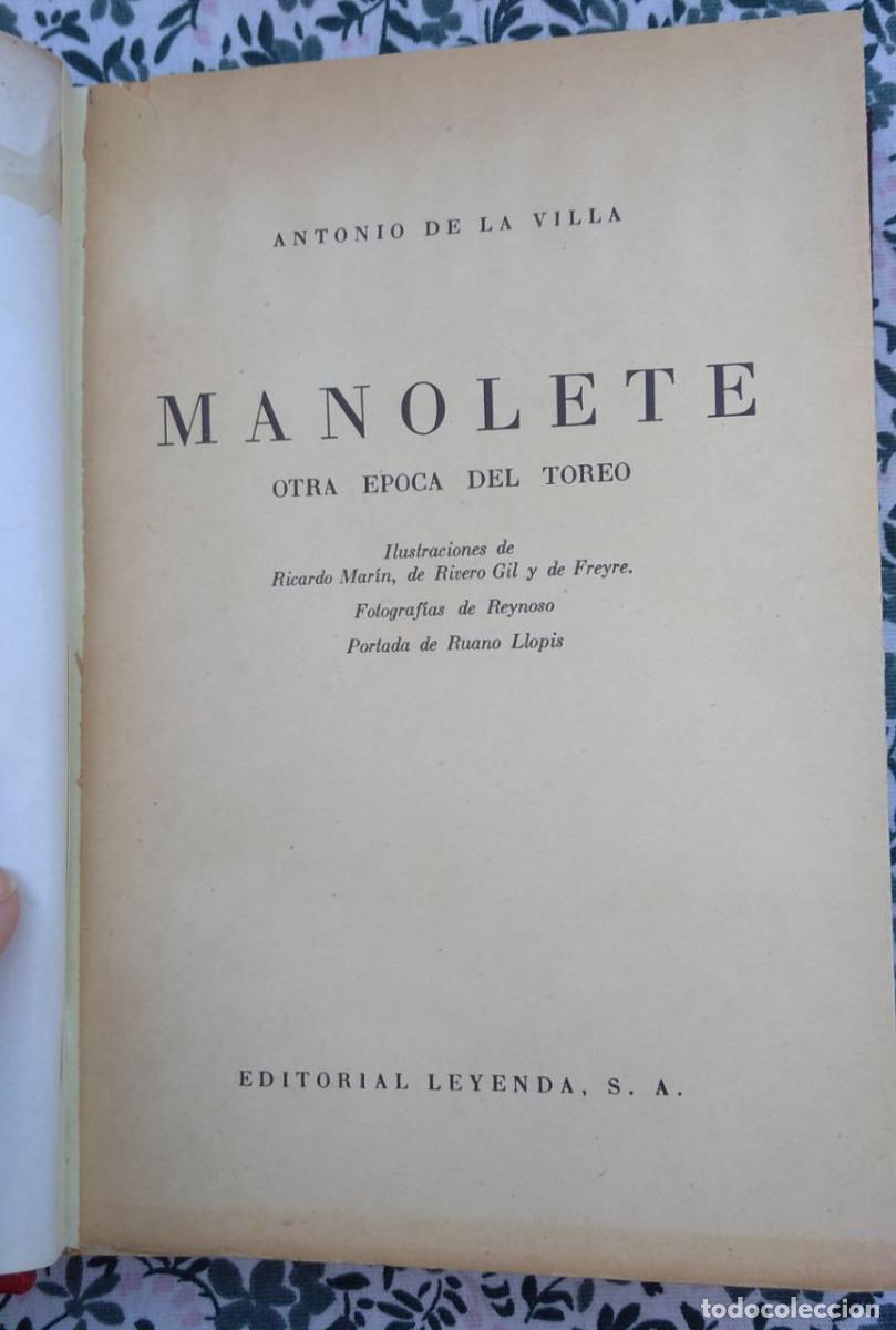 Second hand books: Antonio de la Villa: Manolete. Otra &eacute;poca del toreo. - M&eacute;xico, 1946.