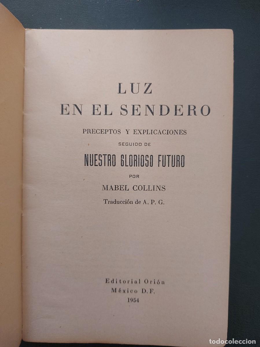 Libros de segunda mano: Luz en el sendero - Mabel Collins - 1954 - Foto 3