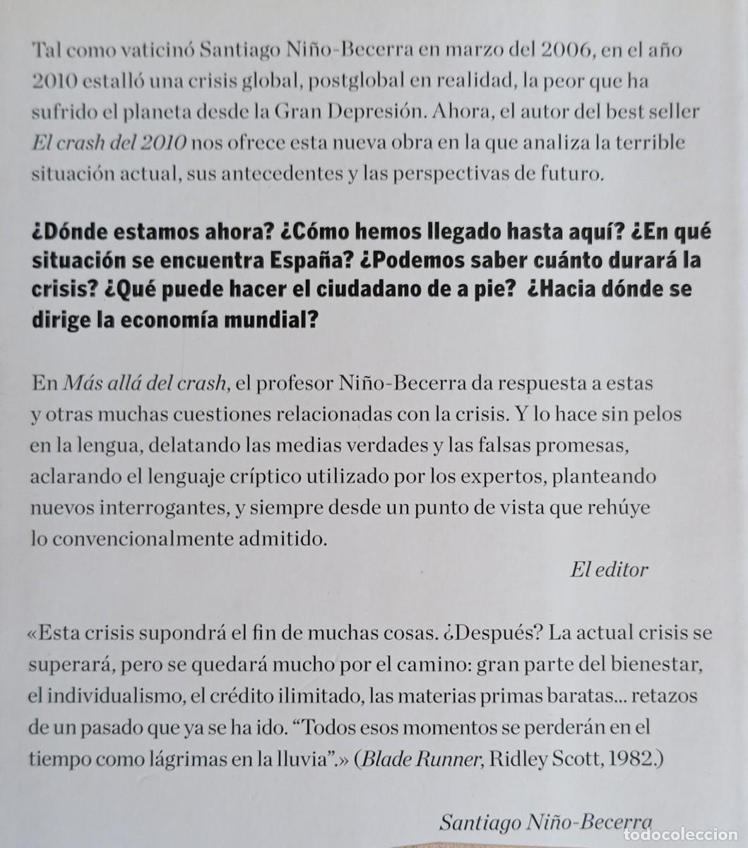 Libros de segunda mano: MAS ALLA DEL CRASH - SANTIAGO NI&Ntilde;O-BECERRA - Foto 2