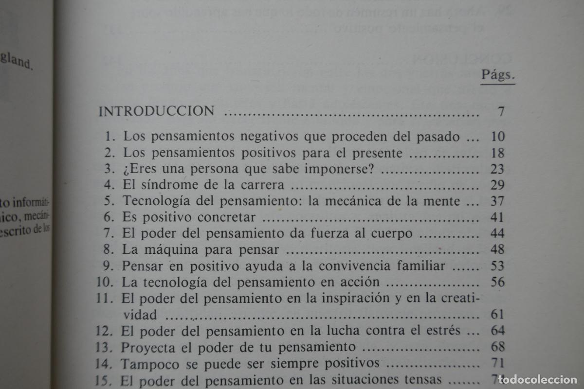 Libros de segunda mano: El poder del pensamiento positivo / Oakley, Gilbert - Foto 7