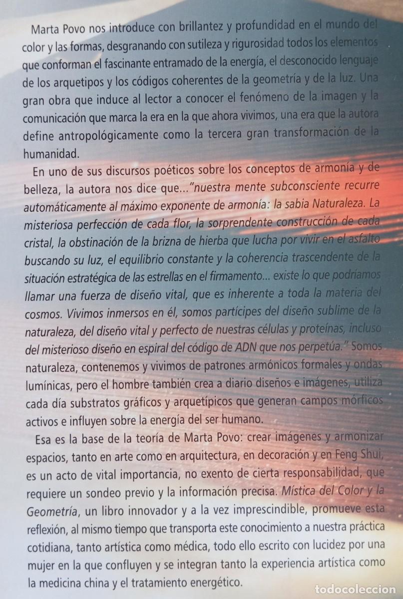Libros de segunda mano: MISTICA DEL COLOR Y LA GEOMETRIA - MARTA POVO - Foto 2