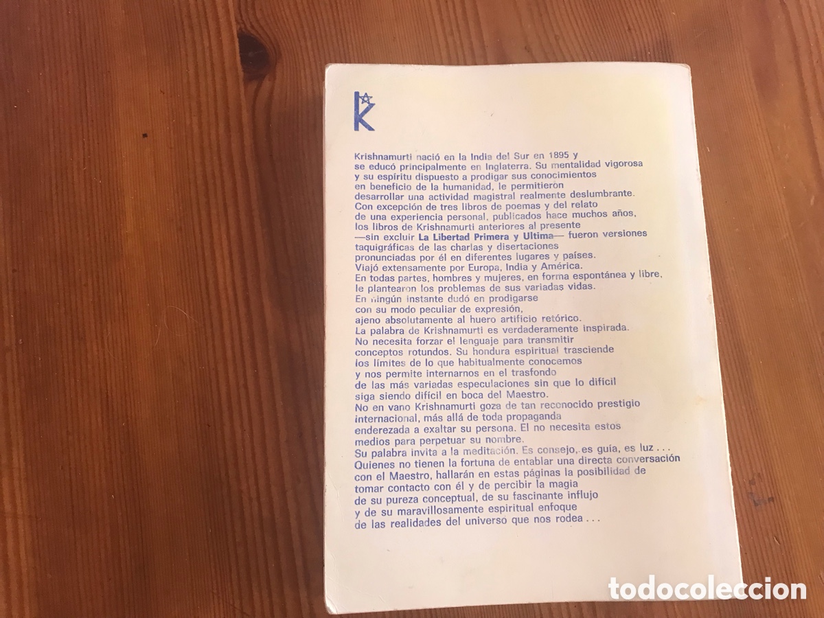 Libros de segunda mano: Comentarios sobre el vivir. Tercera serie. J. Krishnamurti - Foto 3