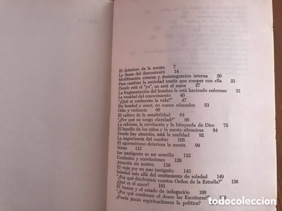 Libros de segunda mano: Comentarios sobre el vivir. Tercera serie. J. Krishnamurti - Foto 4