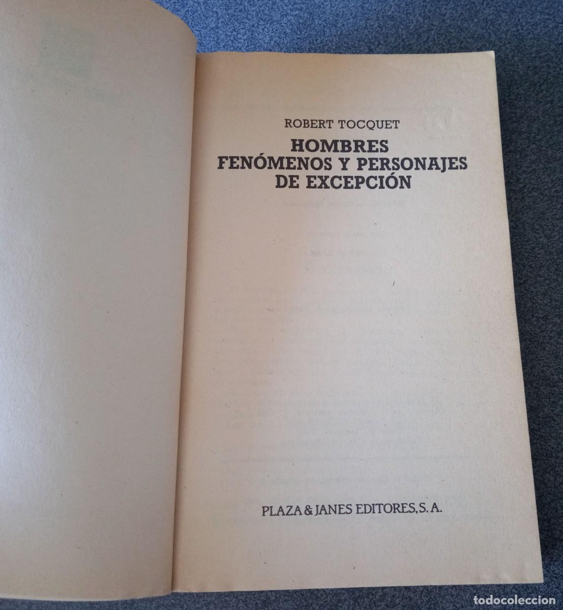 Libros de segunda mano: Hombres Y Fen&oacute;menos Y Personajes De Excepci&oacute;n Robert Tocquet - Foto 3