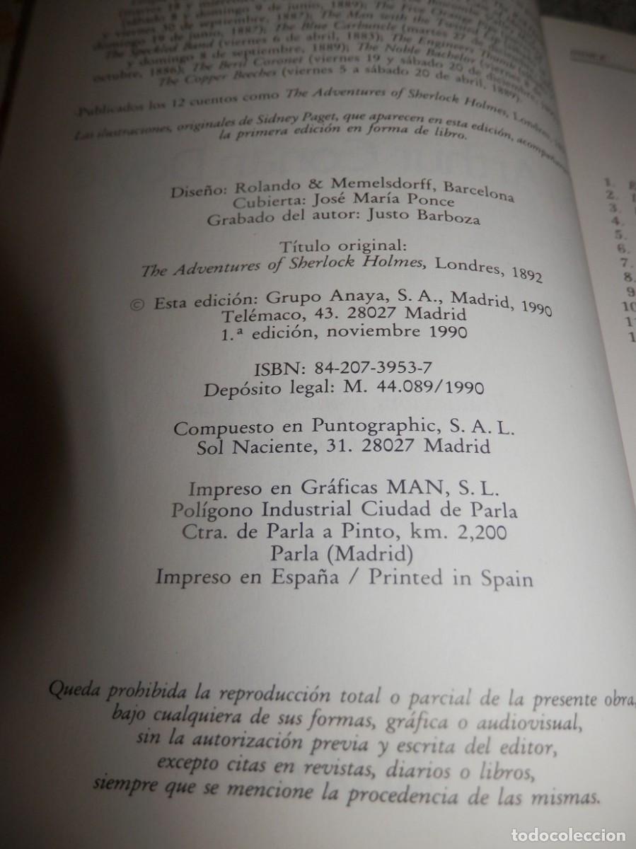 Libros de segunda mano: LIBRO LAS AVENTURAS DE SHERLOCK HOLMES - Foto 4