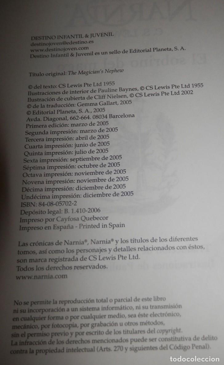 Libros de segunda mano: LIBRO LAS CR&Oacute;NICAS DE NARNIA - EL SOBRINO DEL MAGO - Foto 4
