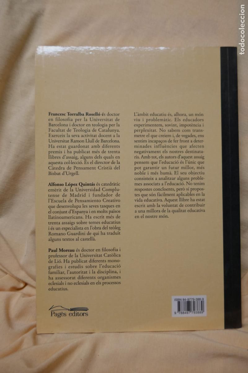 Libros de segunda mano: Educar en un mon vulnerable - FRANCESC TORRALBA - Foto 11