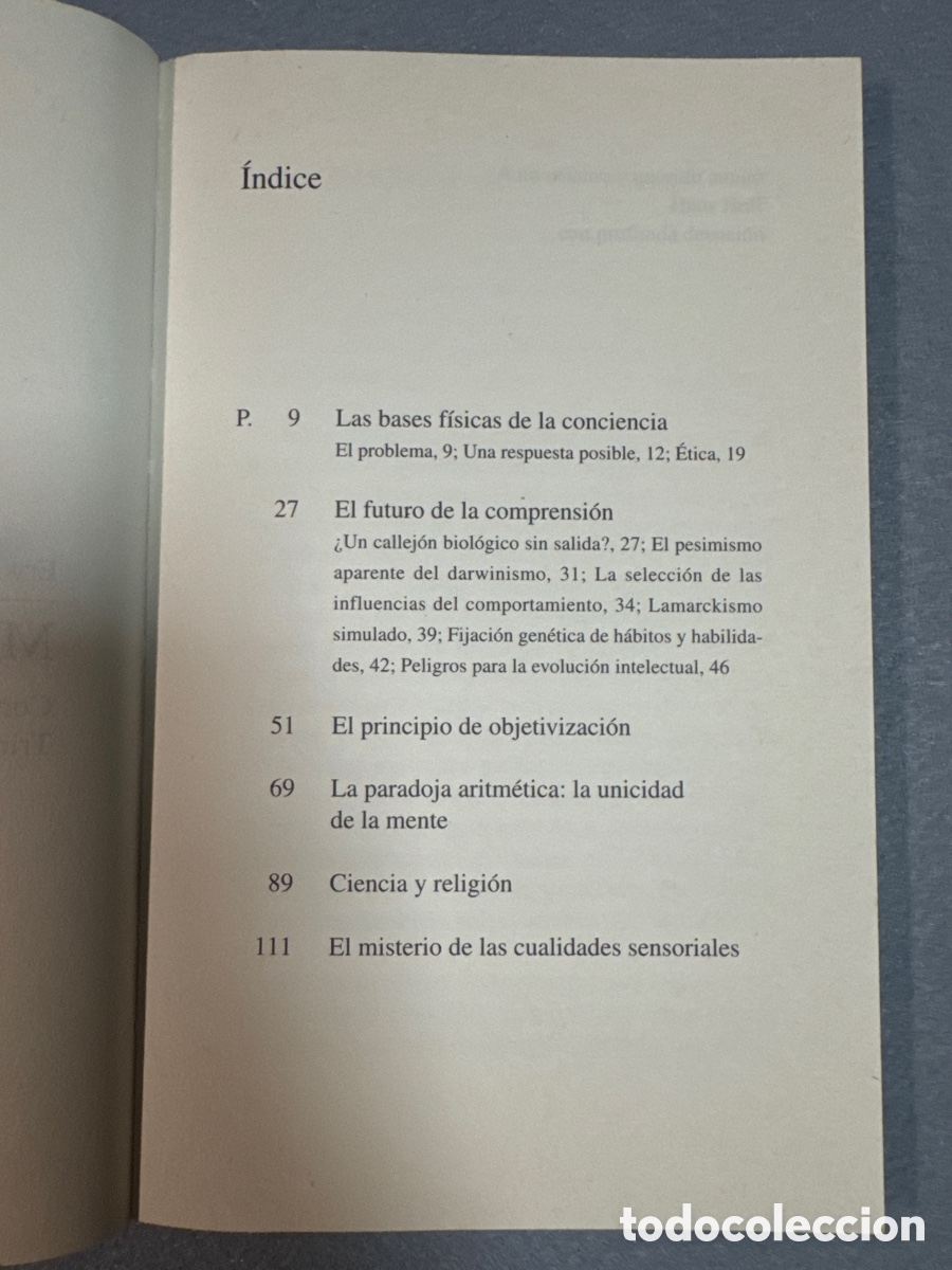Libros de segunda mano: MENTE Y MATERIA. ERWIN SCHRODINGER. - Foto 6