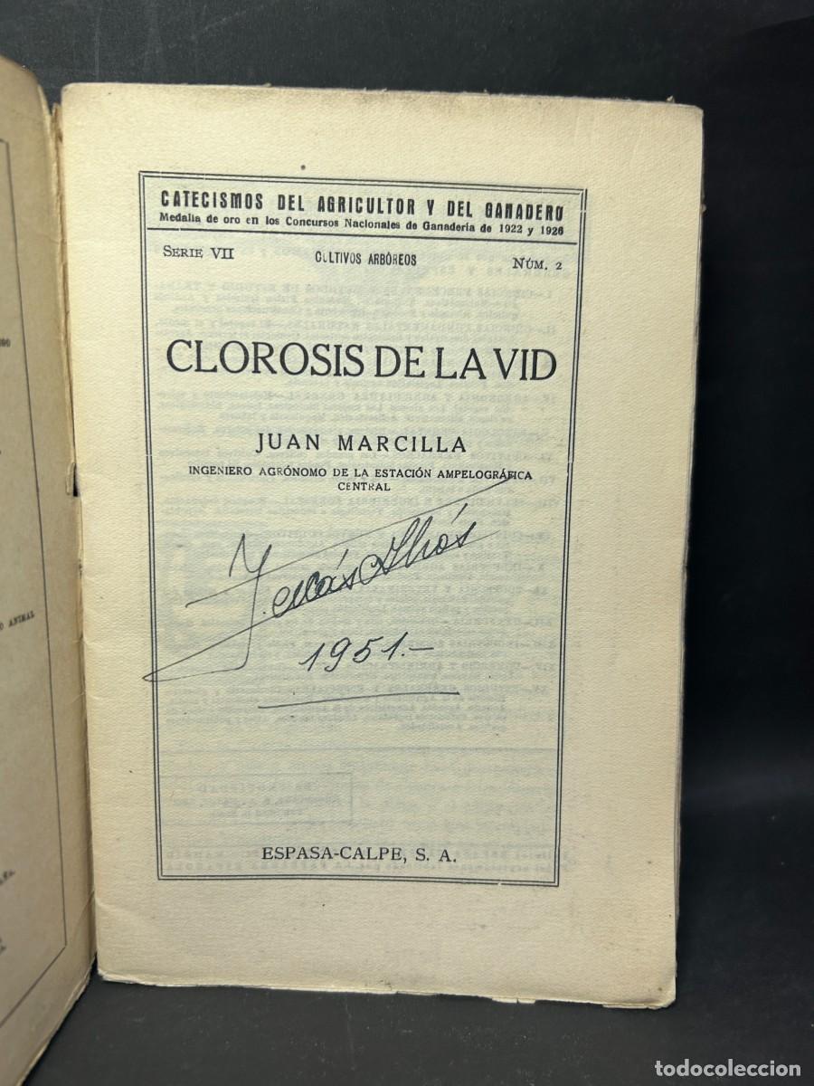 Libros de segunda mano: JUAN MARCILLA - CLOROSIS DE LA VID - 1932 - Foto 2