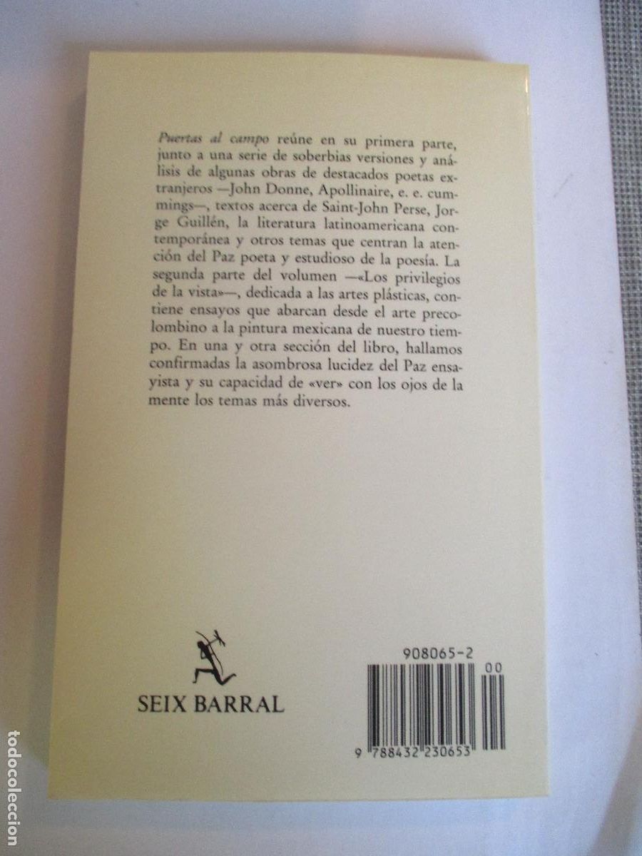 Libros de segunda mano: OCTAVIO PAZ Puertas al campo W28061 - Foto 2