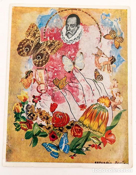 Libros de segunda mano: GREGORIO PRIETO - DEDICATORIA AUT&Oacute;GRAFA - 1971 - HOMENAJE A CERVANTES - Foto 2