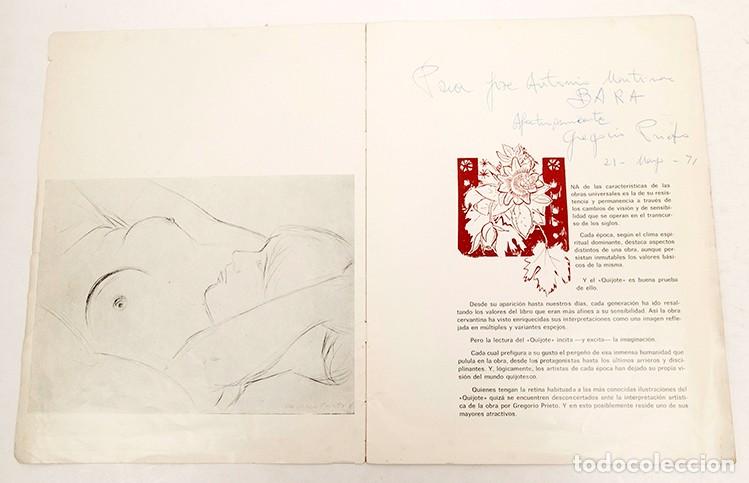 Libros de segunda mano: GREGORIO PRIETO - DEDICATORIA AUT&Oacute;GRAFA - 1971 - HOMENAJE A CERVANTES - Foto 4