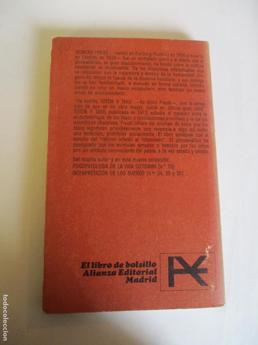 Libros de segunda mano: SIMUND FREUD Totem y tab&uacute; W28127 - Foto 2
