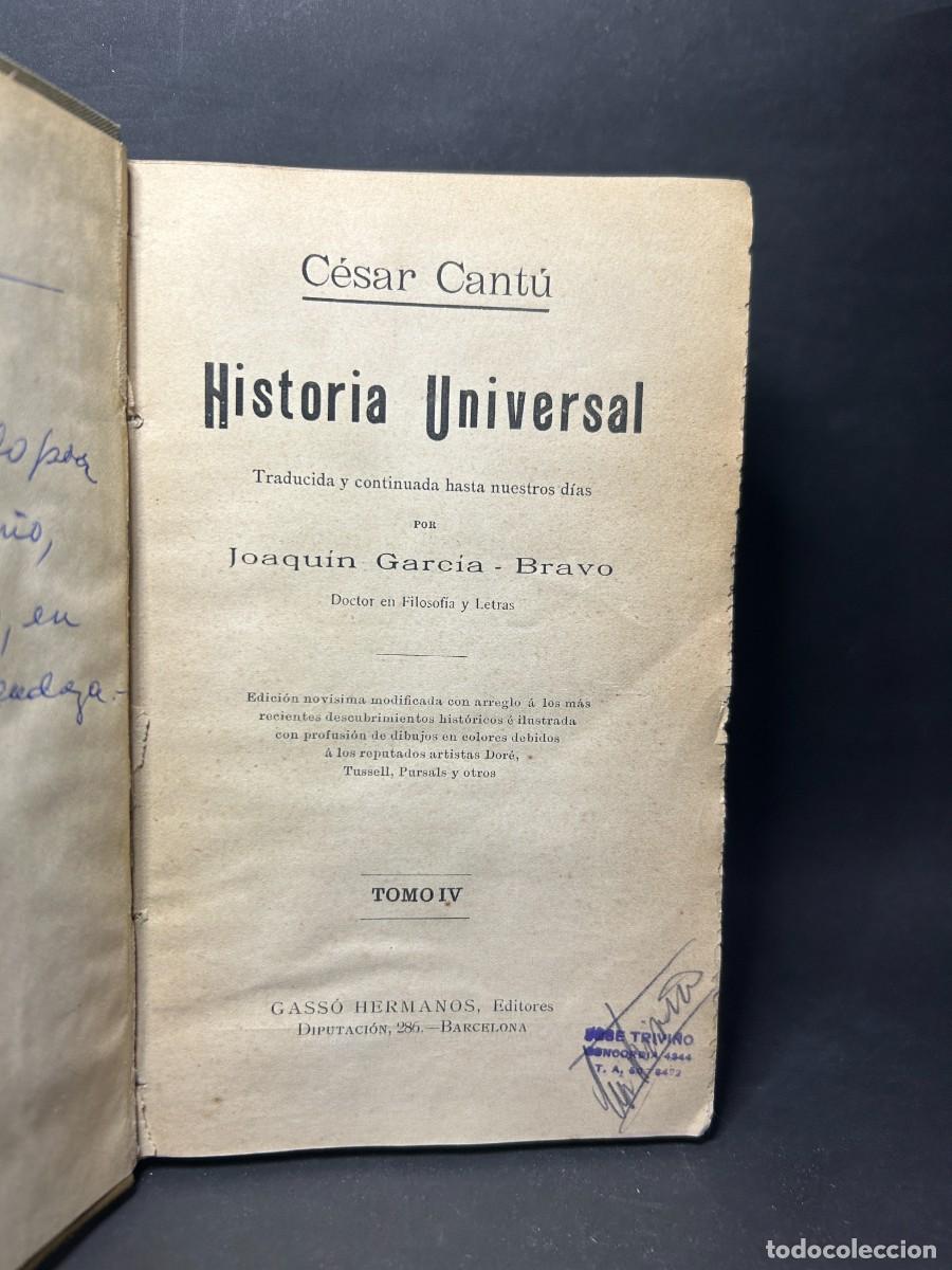 Libros de segunda mano: C&Eacute;SAR CANT&Uacute; - HISTORIA UNIVERSAL - Foto 3