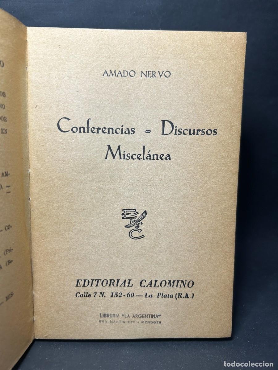 Libros de segunda mano: AMADO NERVO - CONFERENCIAS=DISCURSOS, MISCEL&Aacute;NEA - 1946 - Foto 3