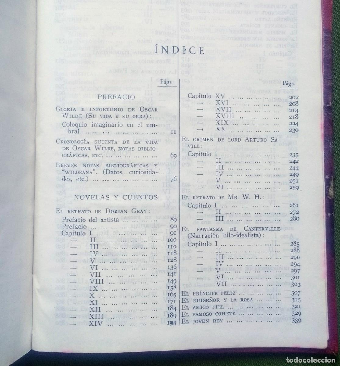 Libros de segunda mano: OBRAS COMPLETAS DE OSCAR WILDE - M. AGUILAR EDITOR - 1945. - Foto 4