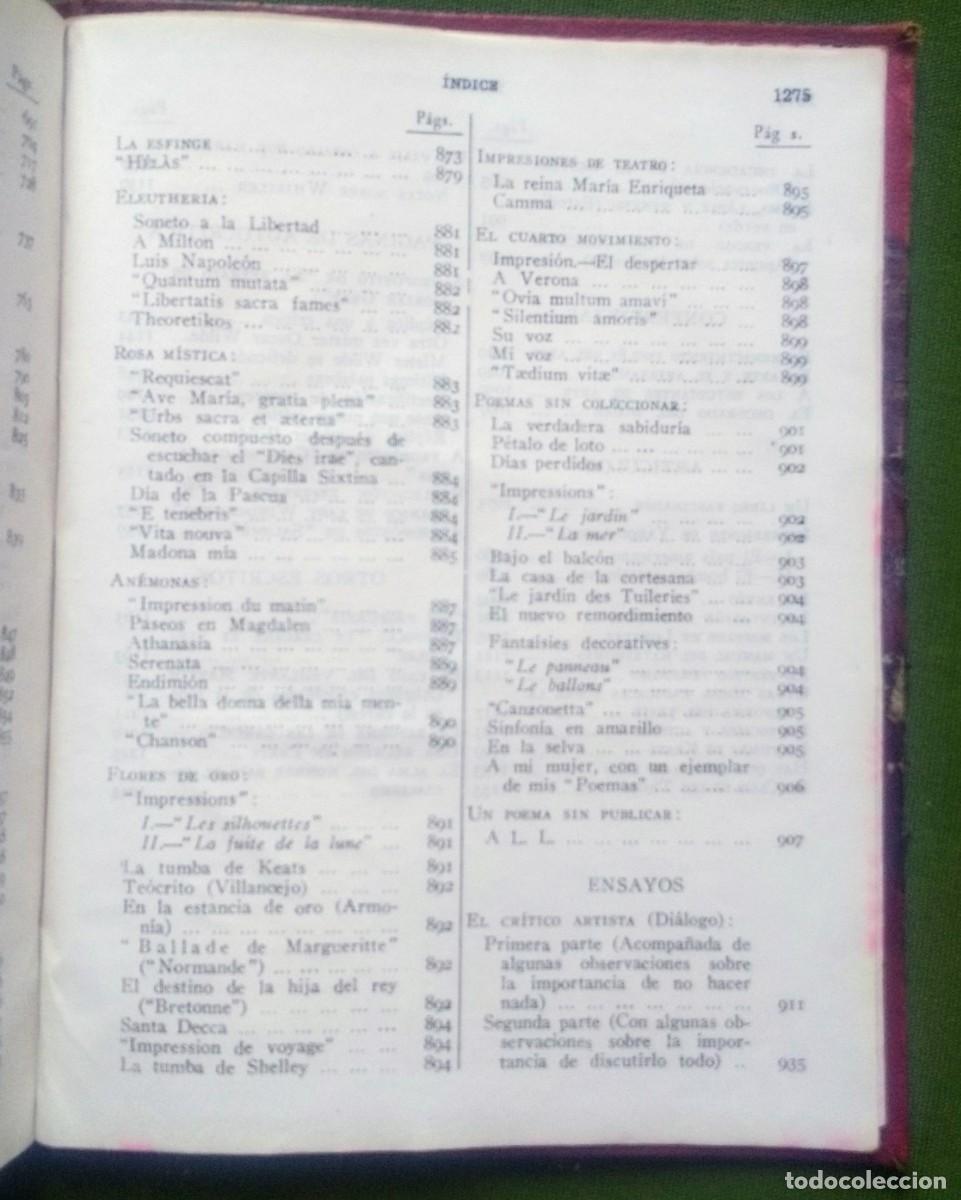 Libros de segunda mano: OBRAS COMPLETAS DE OSCAR WILDE - M. AGUILAR EDITOR - 1945. - Foto 6
