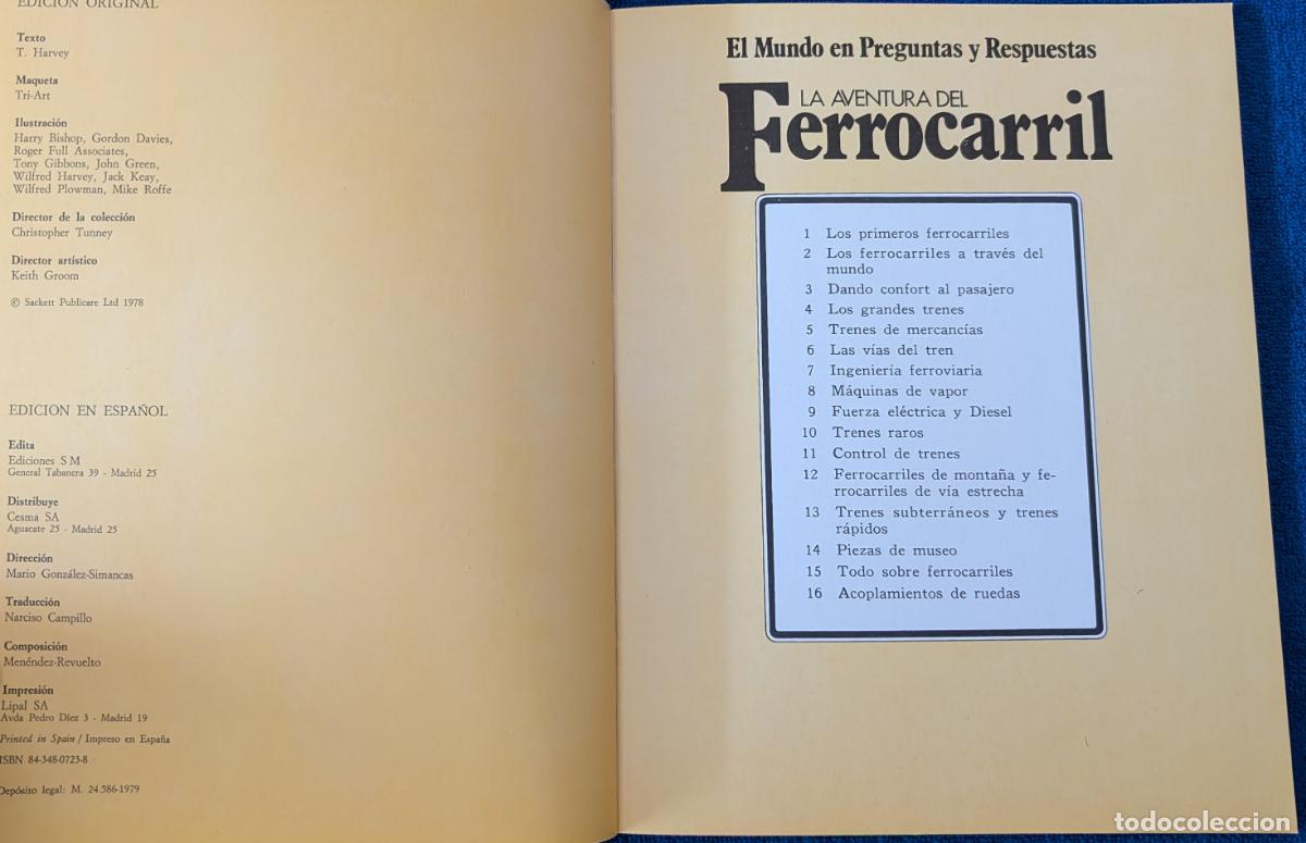 Libros de segunda mano: La aventura del ferrocarril - Ediciones SM (1978) &iexcl;Impecable! - Foto 2