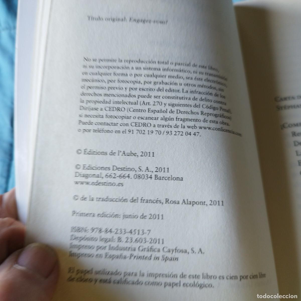 Libros de segunda mano: COMPROMETEOS / STEPHANE HESSEL / GRAVOL 60 / DESTINO - Foto 8