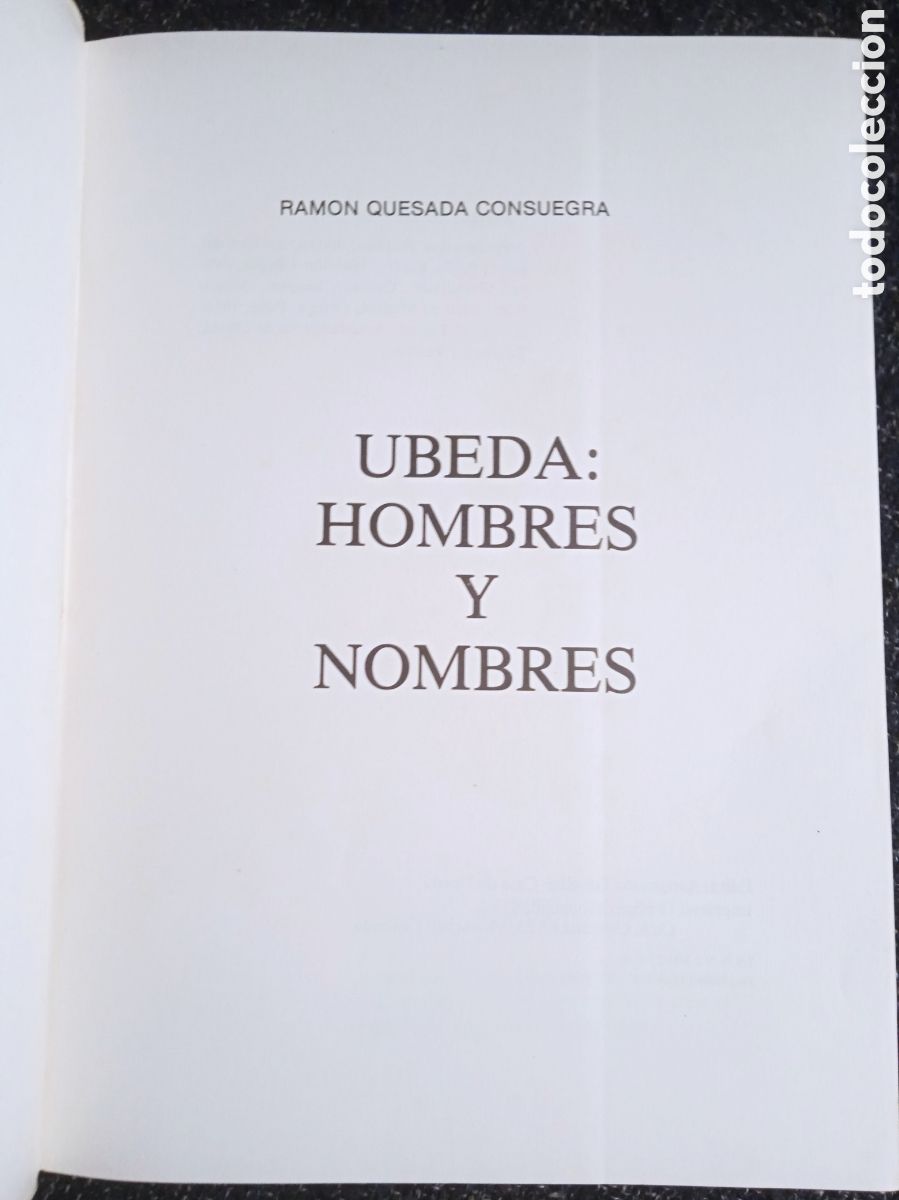 Libros de segunda mano: &Uacute;BEDA: HOMBRES Y NOMBRES. / RAM&Oacute;N QUESADA CONSUEGRA - Foto 2