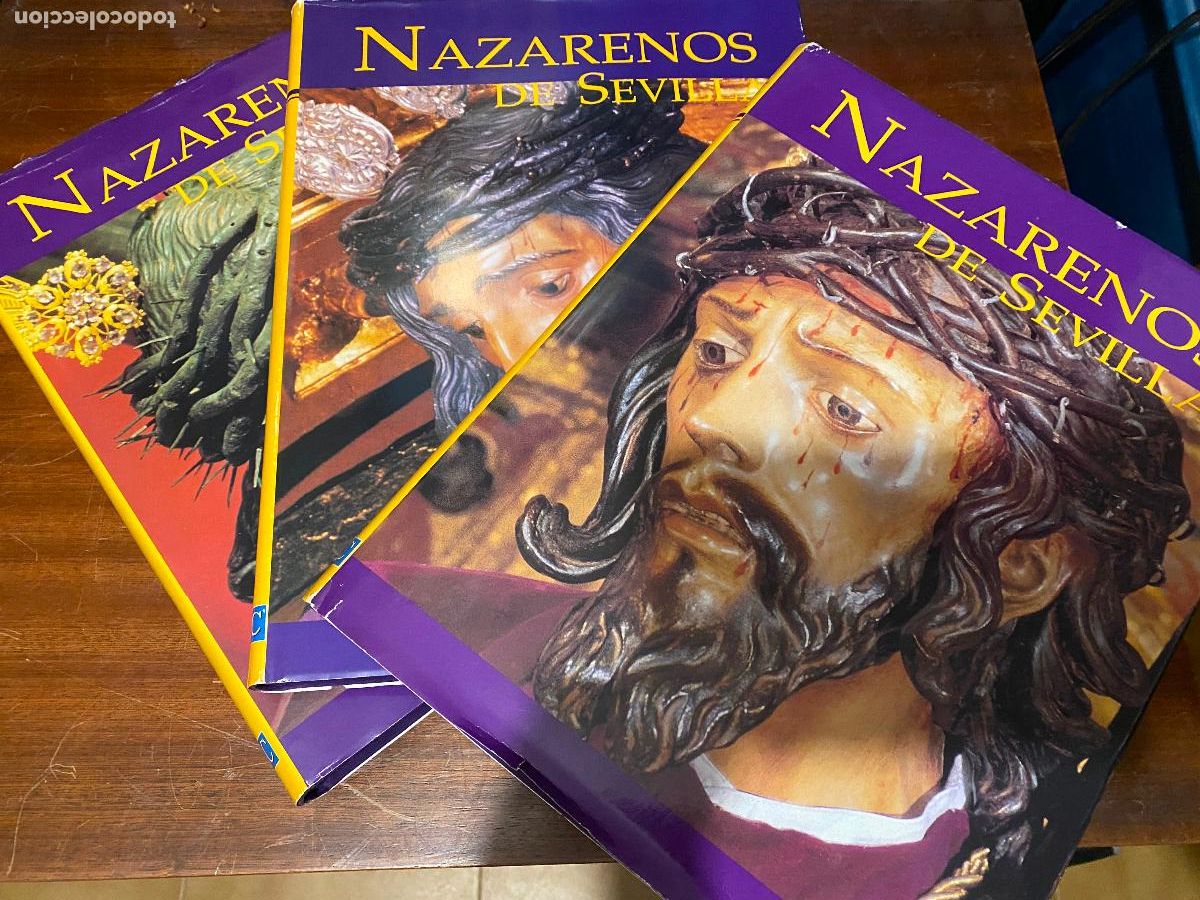 Libros de segunda mano: Colecci&oacute;n Semana Santa de Sevilla: NAZARENOS DE SEVILLA, 3 Tomos de Super Lujo