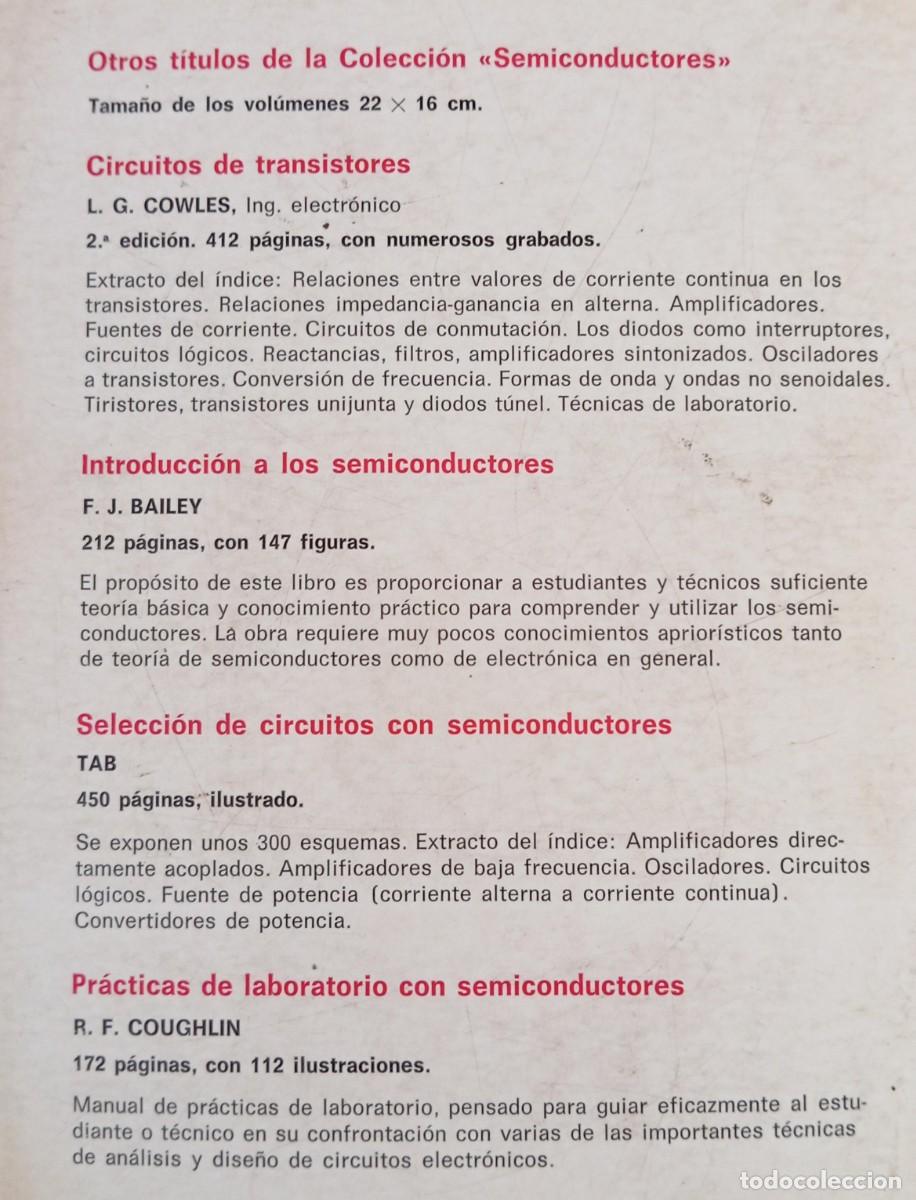 Libros de segunda mano: PROYECTO DE CIRCUITOS CON SEMICONDUCTORES - L.G.COWLES - Foto 4