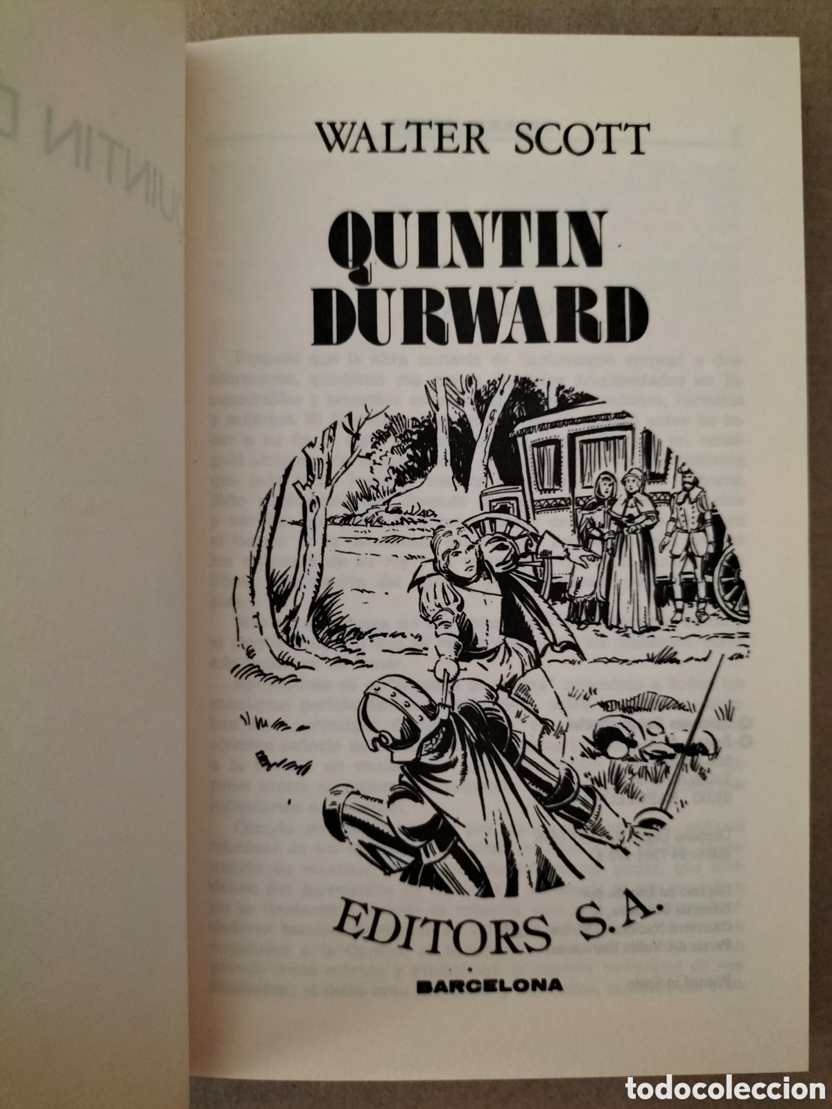 Libros de segunda mano: Quintin Durward. Walter Scott. Editors, 1986. Libro - Foto 2