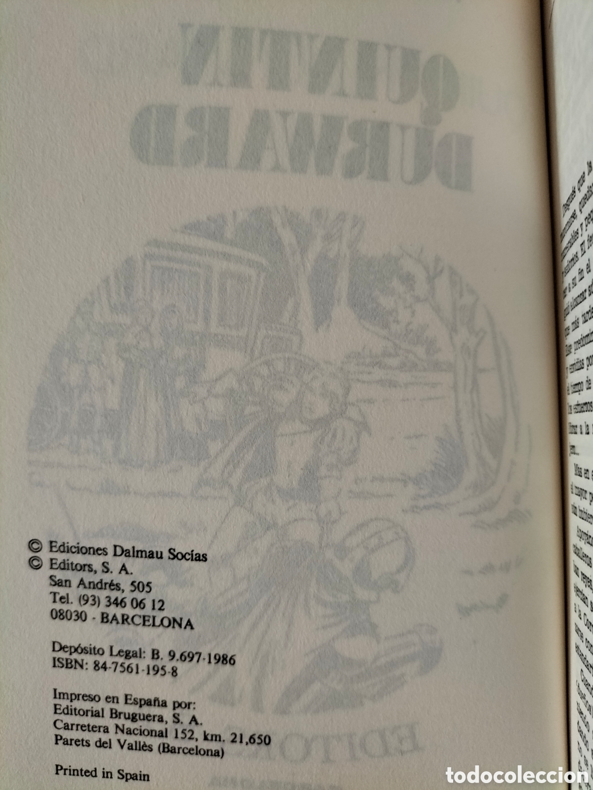 Libros de segunda mano: Quintin Durward. Walter Scott. Editors, 1986. Libro - Foto 3