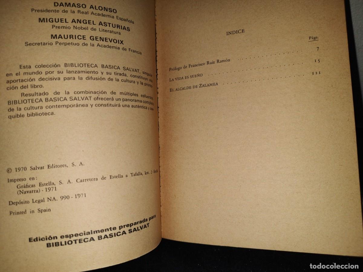 Libros de segunda mano: 87- LA VIDA ES SUE&Ntilde;O / EL ALCALDE DE ZALAMEA - CALDER&Oacute;N DE LA BARCA - Foto 4