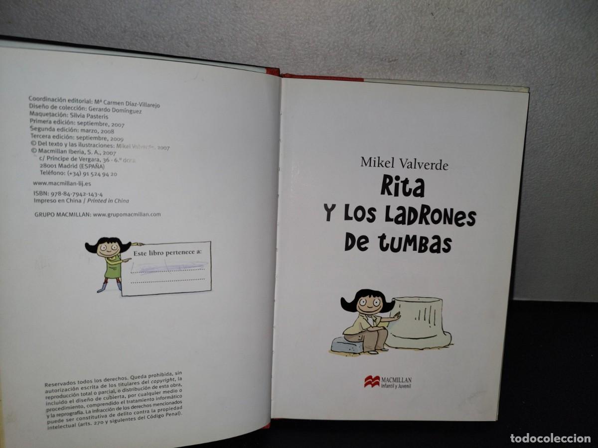 Libros de segunda mano: 87- RITA Y LOS LADRONES DE TUMBAS - MIKEL VALVERDE - 2009 - Foto 5