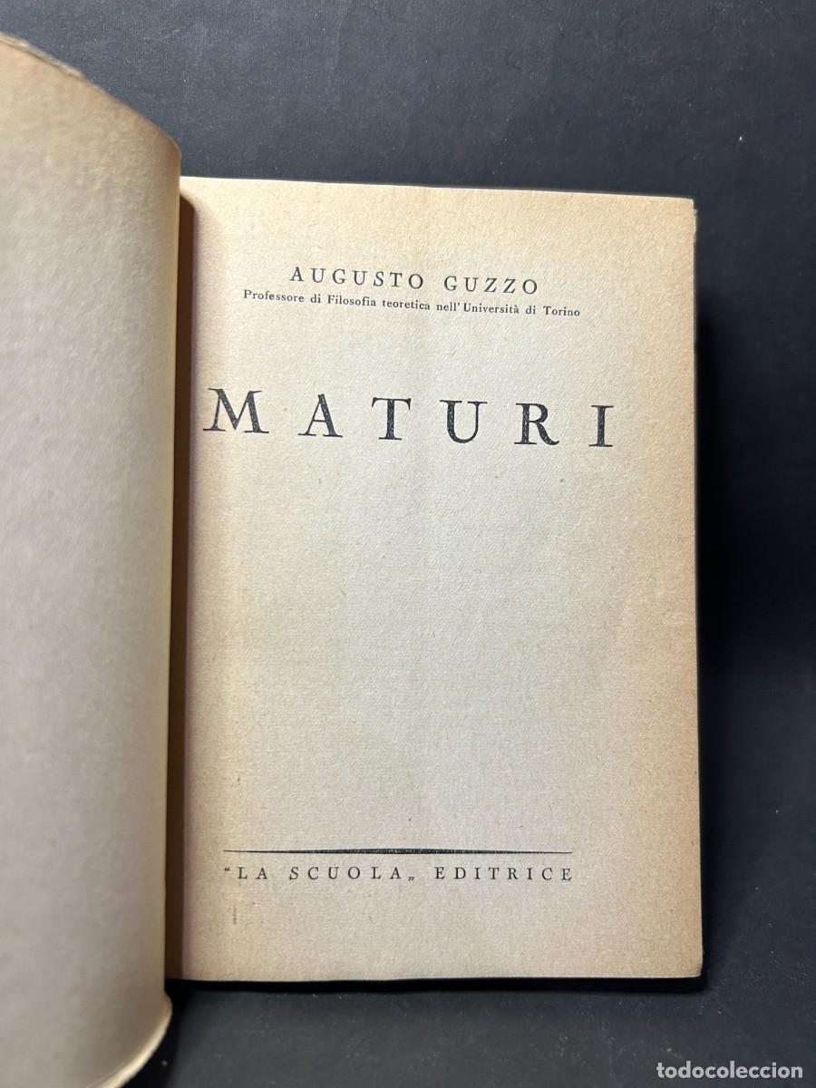 Libros de segunda mano: AUGUSTO GUZZO - MATURI - 1946 - Foto 3