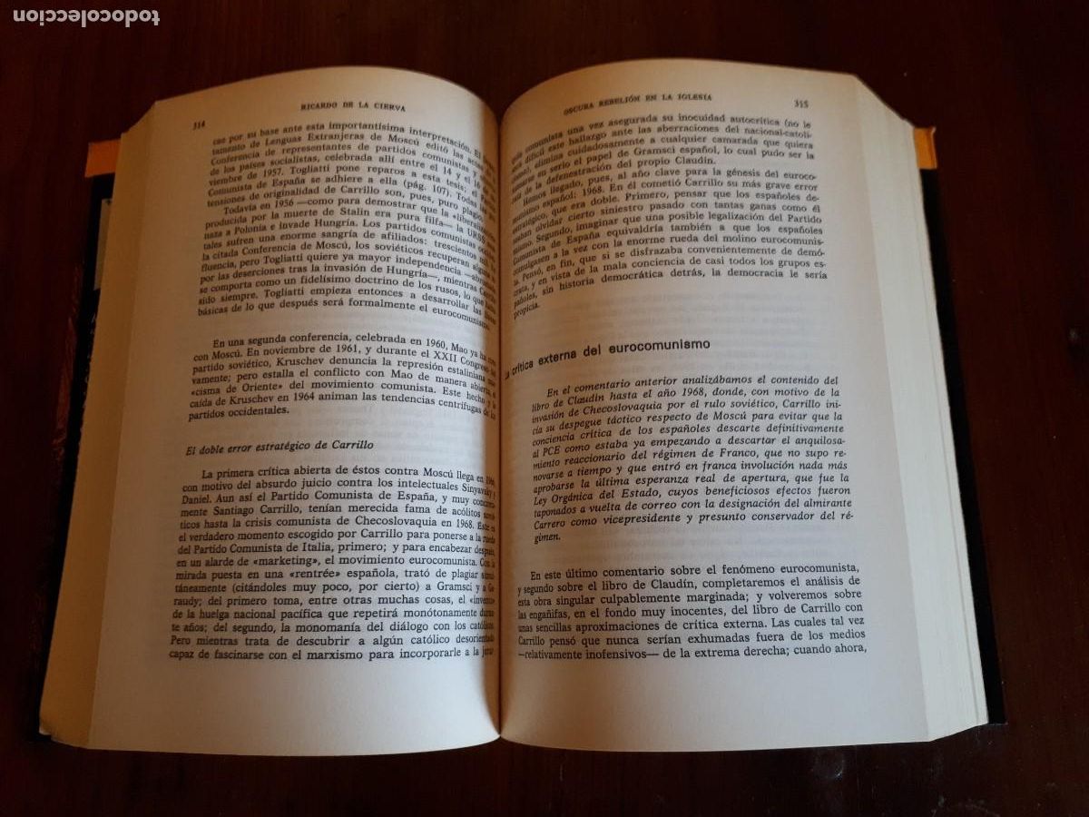 Libros de segunda mano: OSCURA REBELION EN LA IGLESIA .- RICARDO DE LA CIERVA. - Foto 4