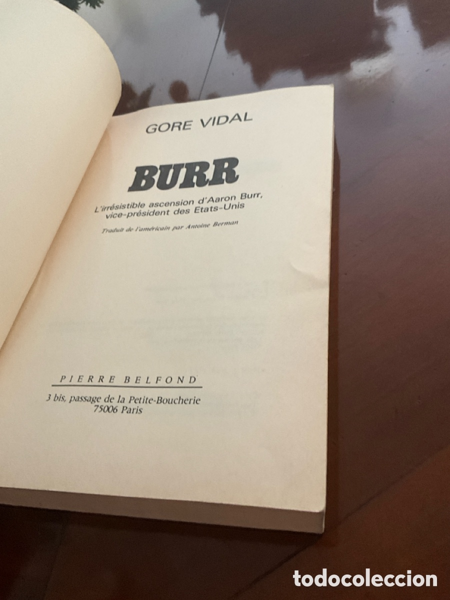 Libros de segunda mano: Gore Vidal Burr en franc&eacute;s - Foto 2