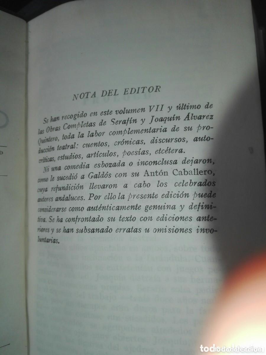 Libros de segunda mano: &Aacute;lvarez Quintero. Obras completas. - Foto 5