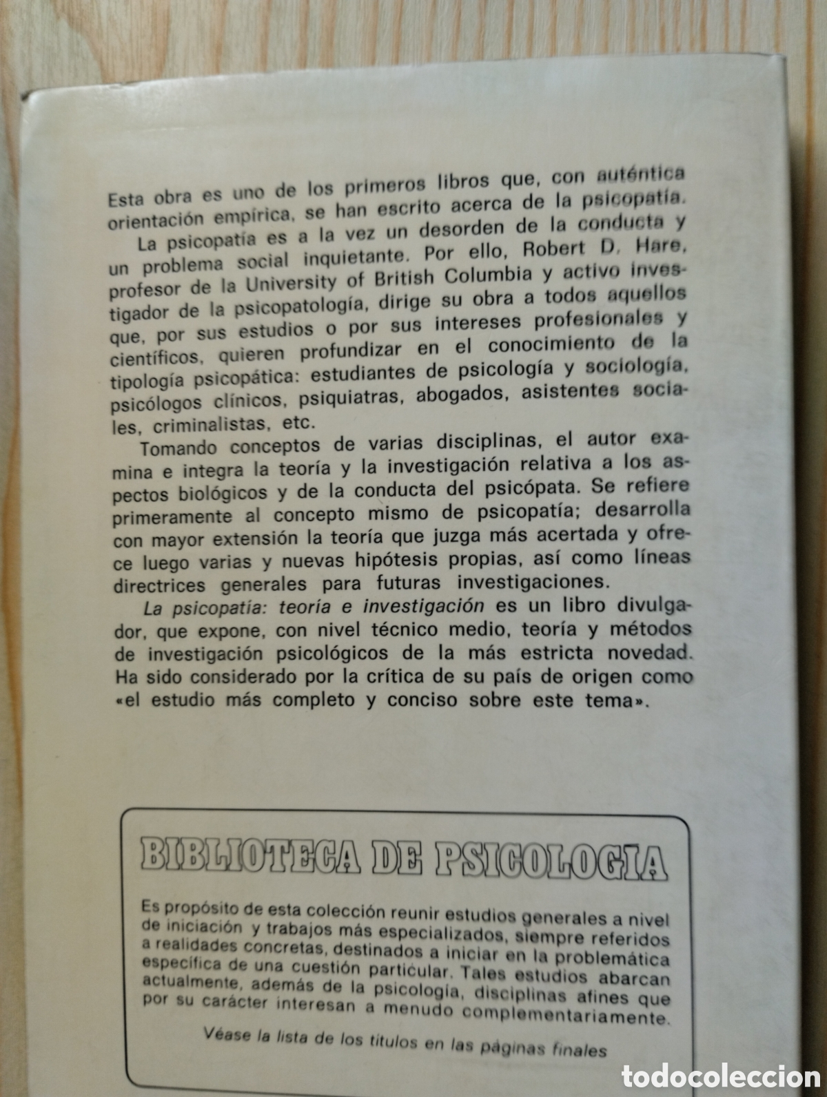 Libros de segunda mano: LA PSICOPATIA, Teor&iacute;a e investigaci&oacute;n. - Foto 2