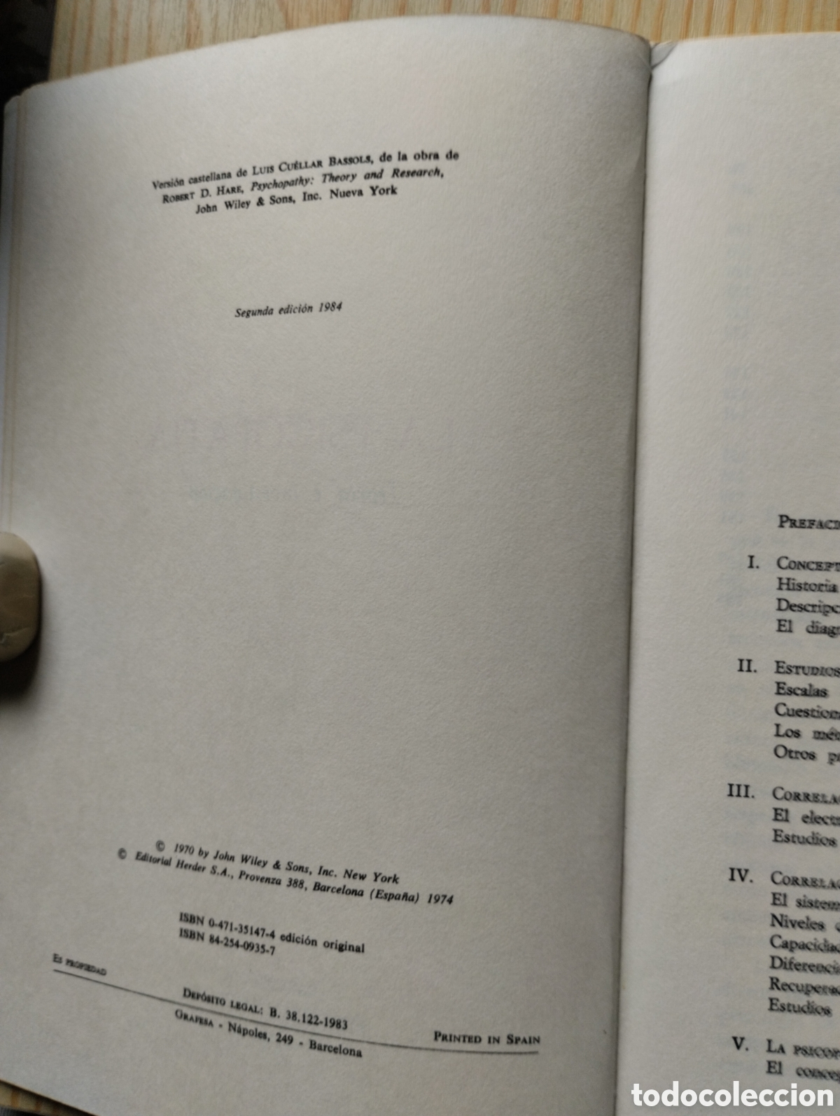 Libros de segunda mano: LA PSICOPATIA, Teor&iacute;a e investigaci&oacute;n. - Foto 4