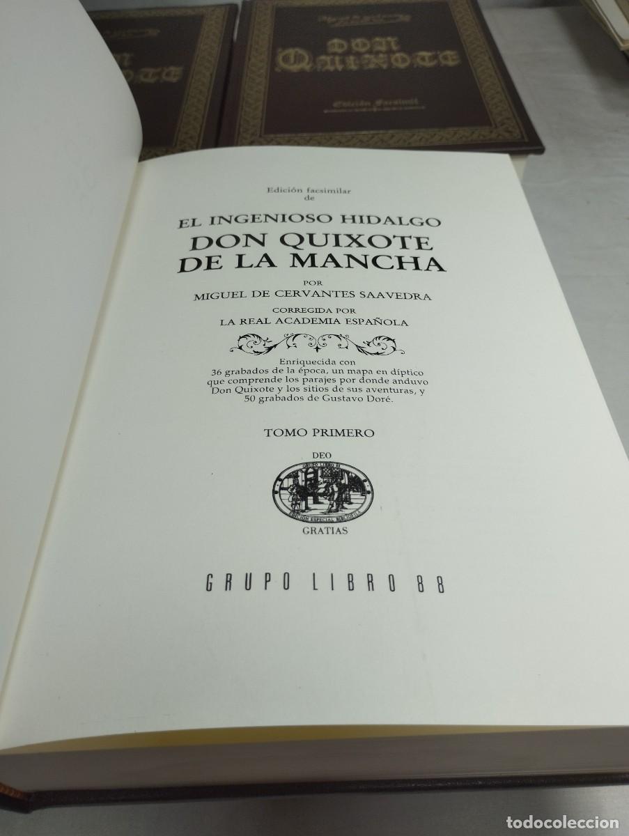 Libros de segunda mano: Don Quijote, edici&oacute;n facs&iacute;mil. Grupo libro 88, 1992 - Foto 2