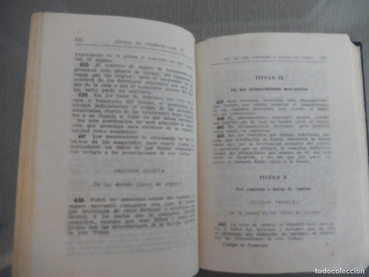 Libros de segunda mano: CODIGO DE COMERCIO ESPA&Ntilde;OL - BIBLIOTECA DEL ESTUDIANTE REUS - 1954 - Foto 3