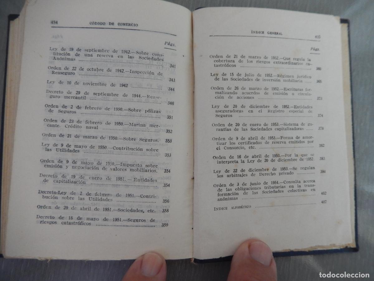 Libros de segunda mano: CODIGO DE COMERCIO ESPA&Ntilde;OL - BIBLIOTECA DEL ESTUDIANTE REUS - 1954 - Foto 5