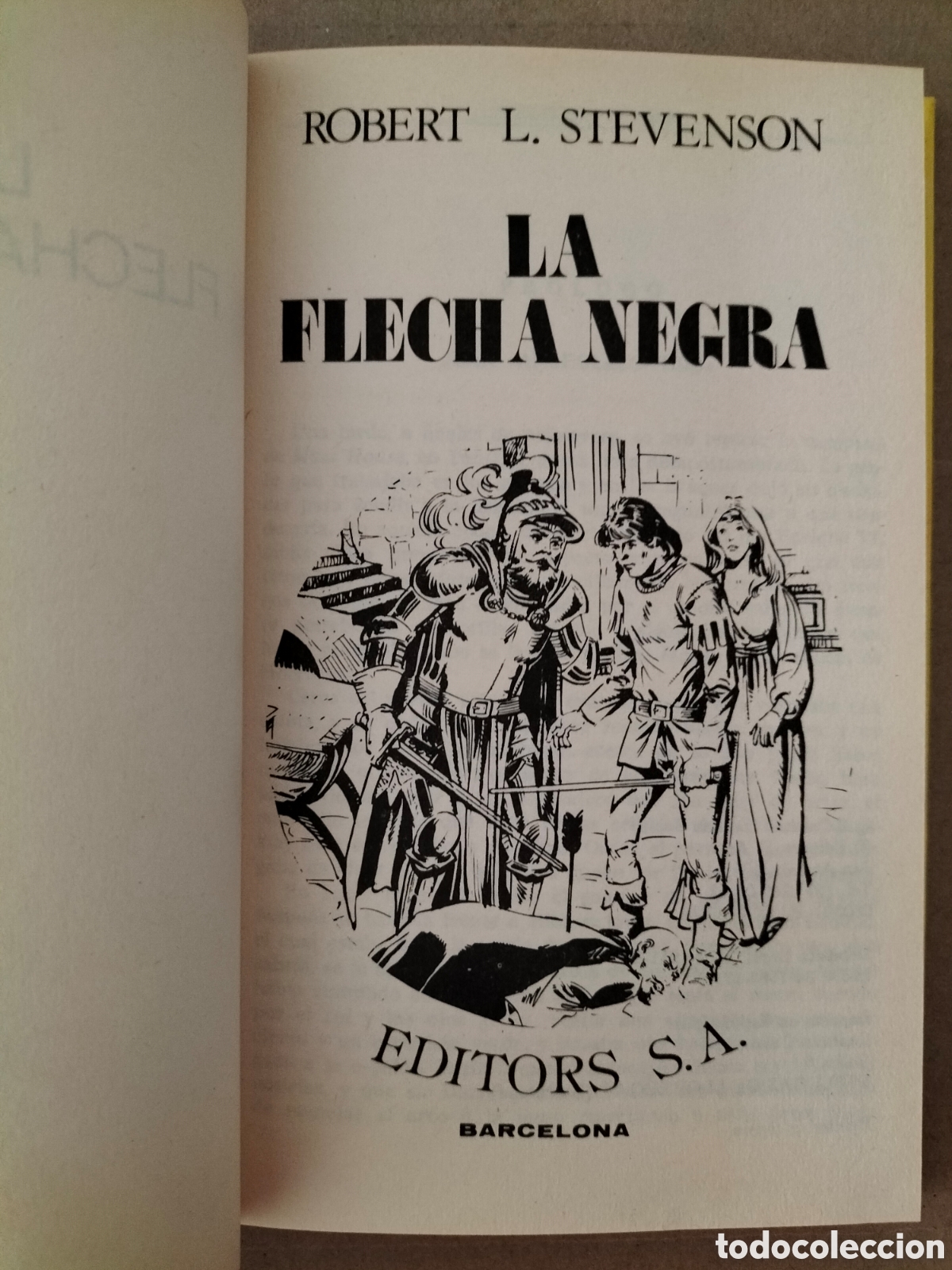 Libros de segunda mano: La flecha negra. Robert L Stevenson. Editors, 1987. Libro - Foto 3