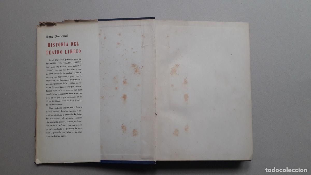 Libros de segunda mano: HISTORIA DEL TEATRO LIRICO - RARO EJEMPLAR! - Foto 2